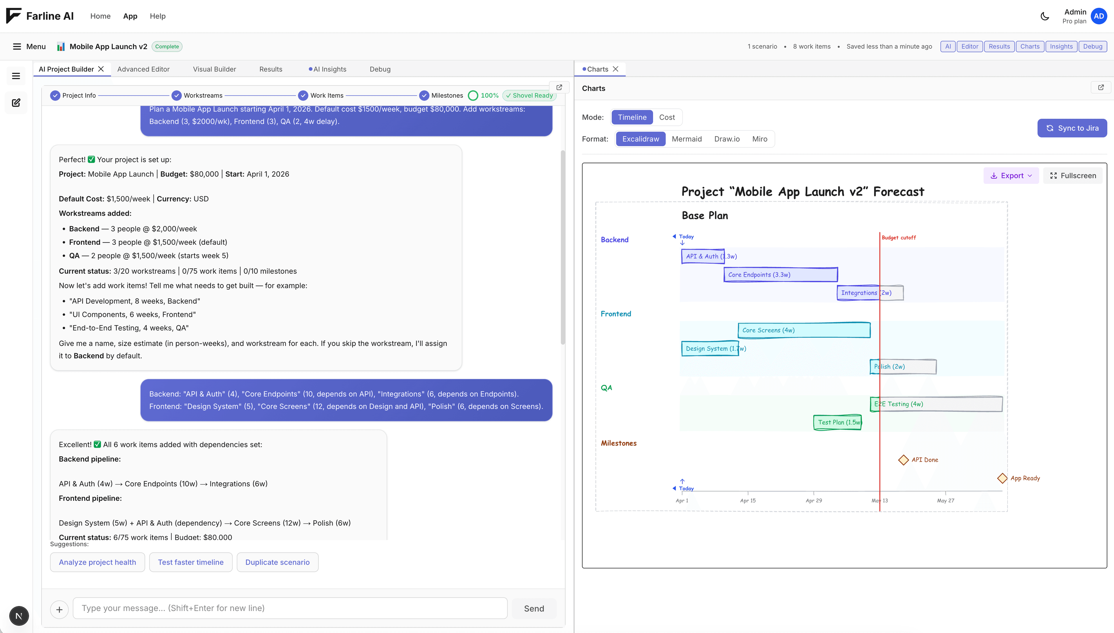 Chat your way to a project plan